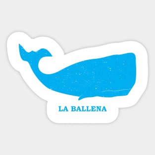 loteria inspired whale tshirt Sticker